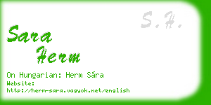 sara herm business card